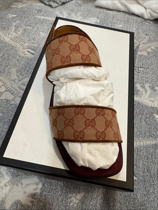 Gucci Other - Gucci Brown GG Canvas Double-Strap Slide